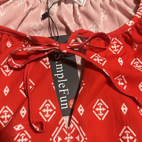 Red Blouse - Simple Fun - Picture 2 of 3